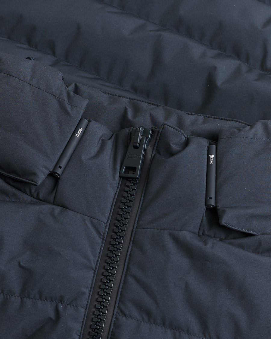 Men | Pre-owned Coats & Jackets | Pre-owned | Herno Water Repellent Half Long Parka Navy 46