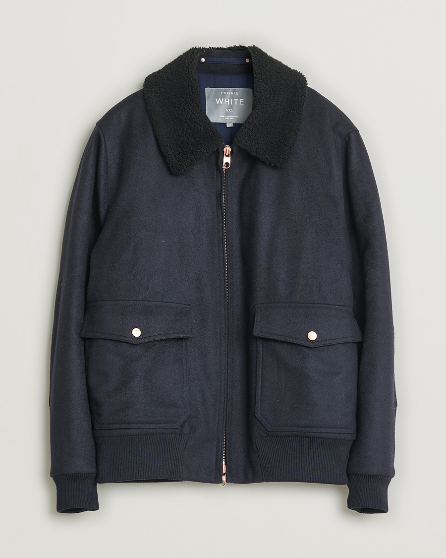 Men | Coats & Jackets | Pre-owned | Private White V.C. The Pilot's Bomber Navy