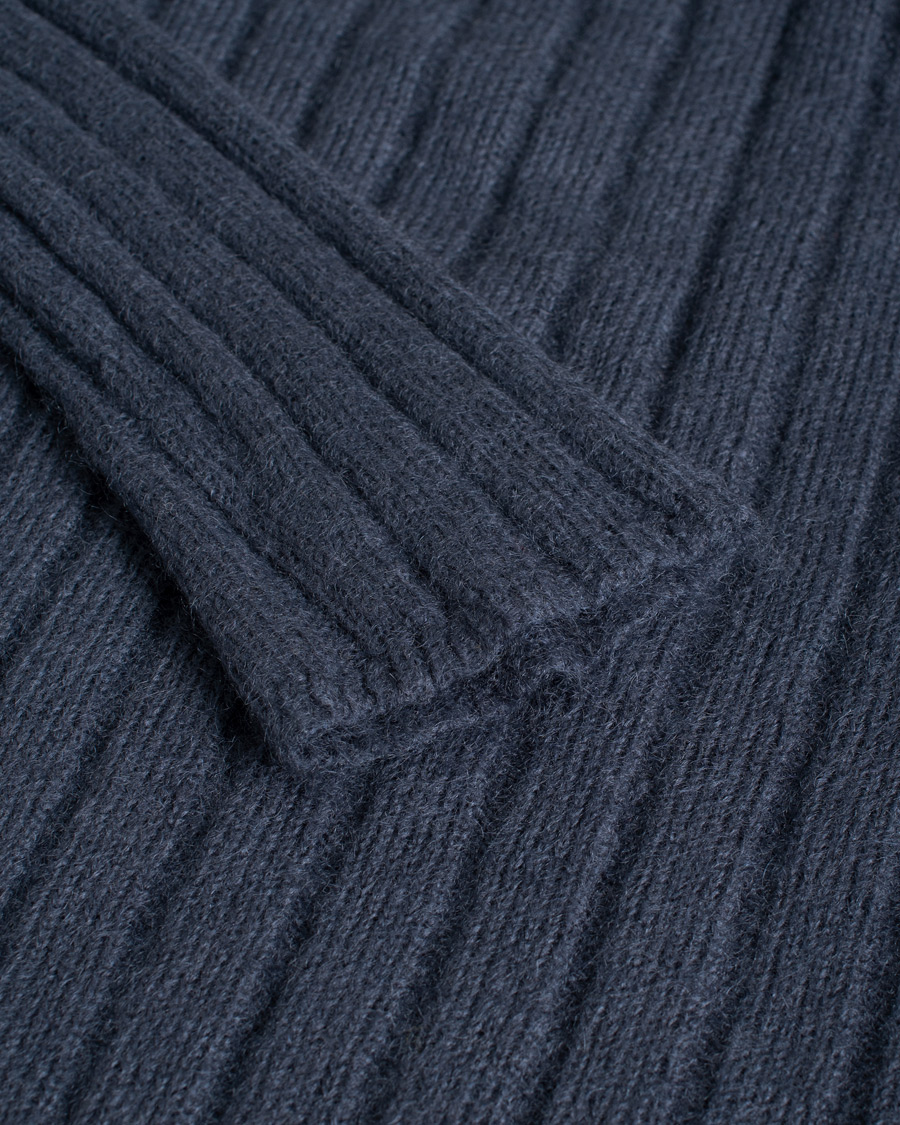 Men | Sweaters & Knitwear | Pre-owned | Giorgio Armani Rib Stitch Mohair Sweater Navy