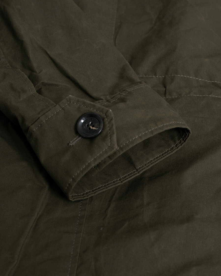 Men | Coats & Jackets | Pre-owned | Oscar Jacobson Balder Waxed Field Jacket Dark Green