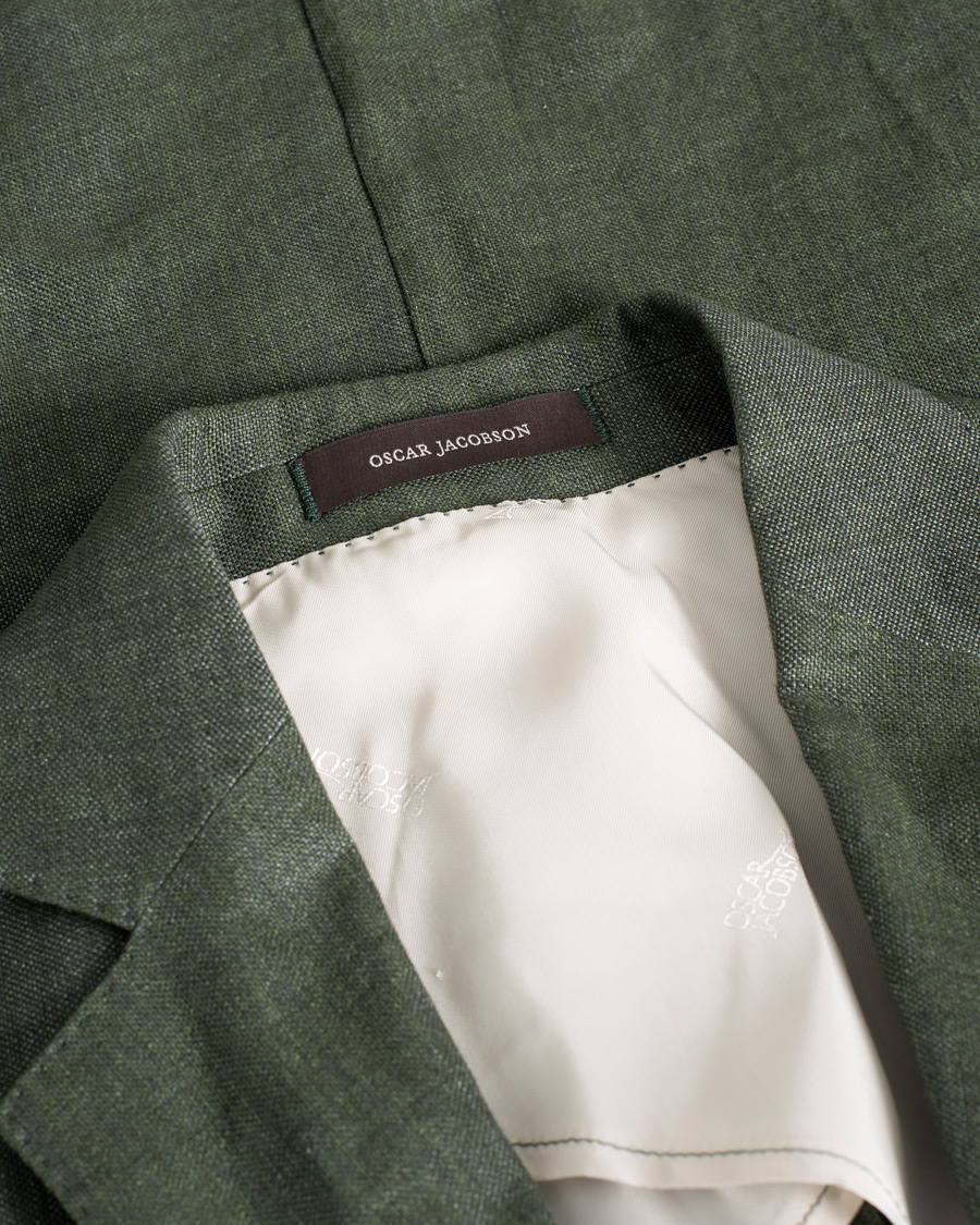 Men | Blazers | Pre-owned | Oscar Jacobson Ferry Linen Suit Green 50