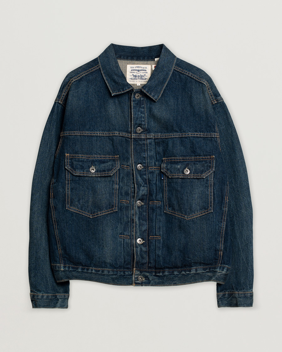 Men | Coats & Jackets | Pre-owned | Levi's Oversized Denim Trucker Dark Rush