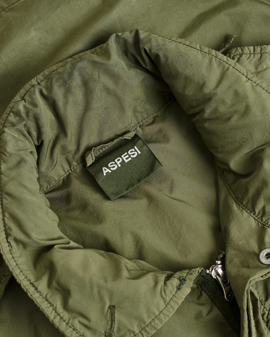 Men | Aspesi Giubotto Garment Dyed Field Jacket Army Green | Pre-owned | Aspesi Giubotto Garment Dyed Field Jacket Army Green