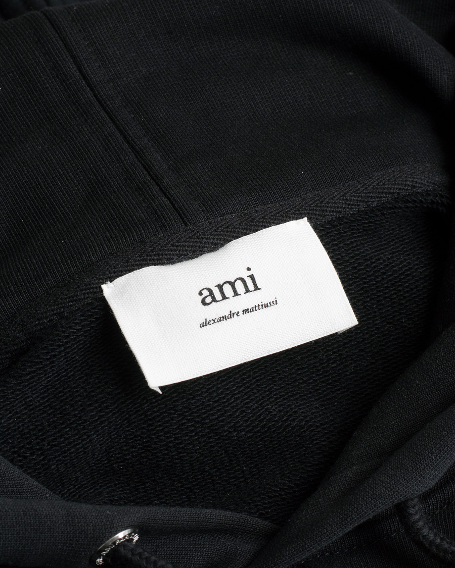 Men | Sweaters & Knitwear | Pre-owned | AMI Heart Logo Hoodie Black