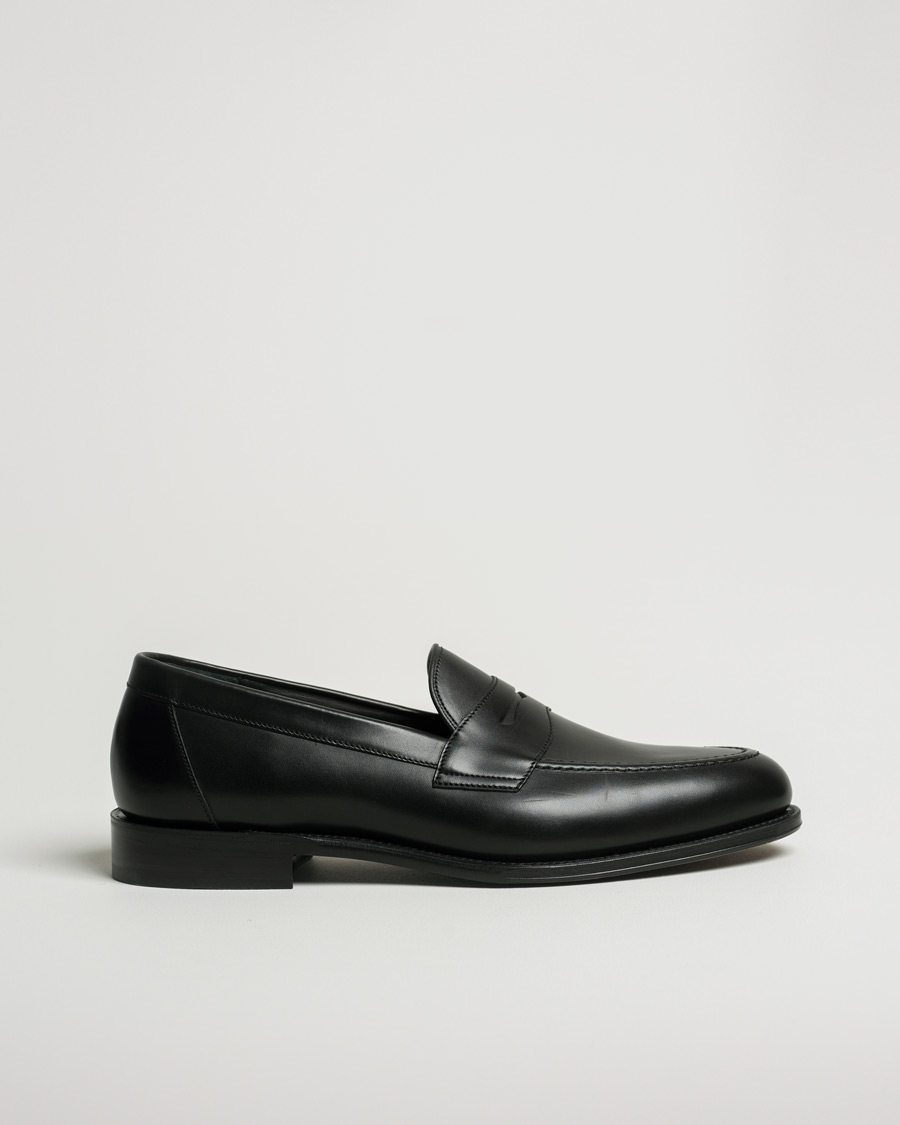 Men | Loake 1880 Hornbeam Eco Penny Loafer Black | Pre-owned | Loake 1880 Hornbeam Eco Penny Loafer Black