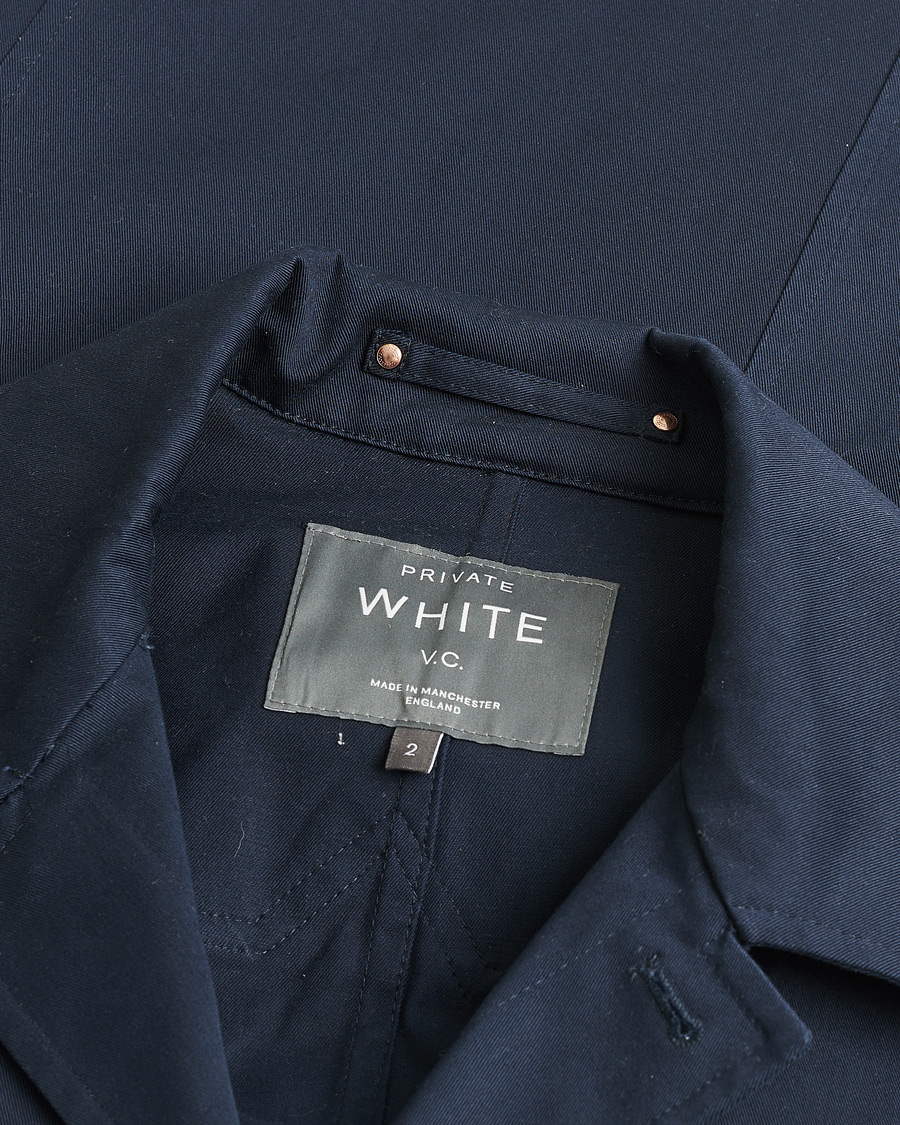 Men | Pre-owned Shirts | Pre-owned | Private White V.C. Cotton Overshirt Navy 2 - XS