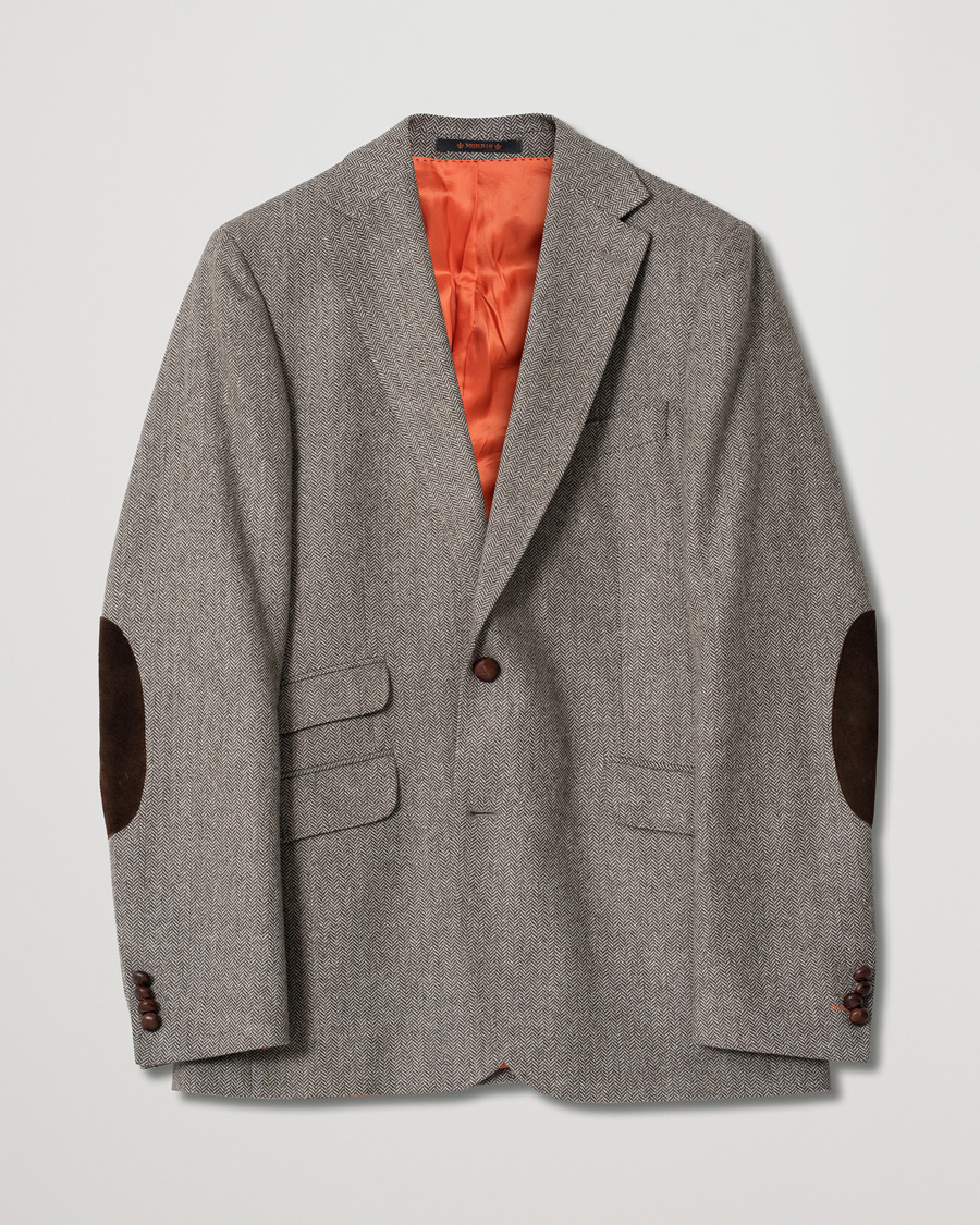 Men | Blazers | Pre-owned | Morris Herringbone Wool Blazer Beige 50