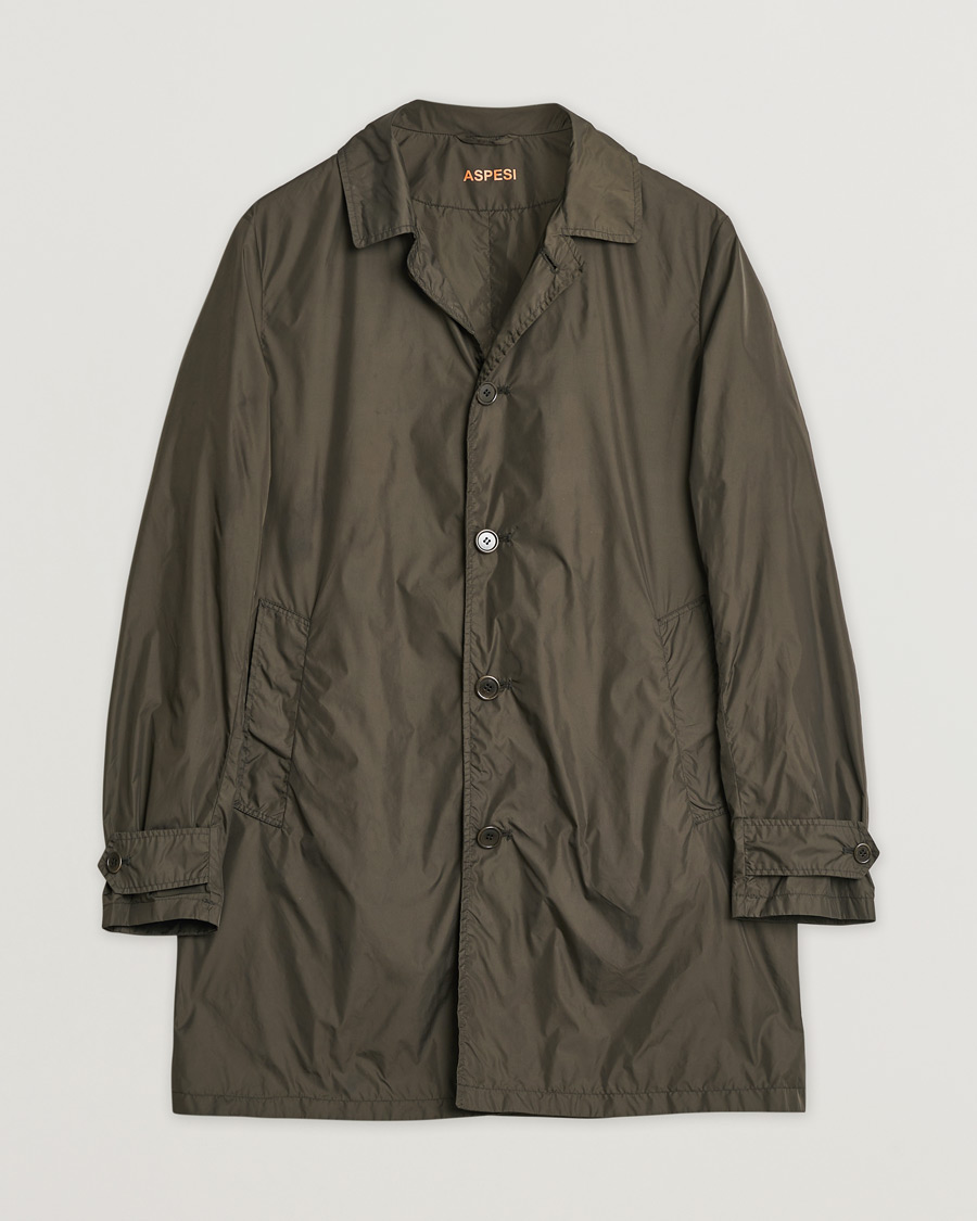 Men | Aspesi Limone Raincoat Dark Green M | Pre-owned | Aspesi Limone Raincoat Dark Green M