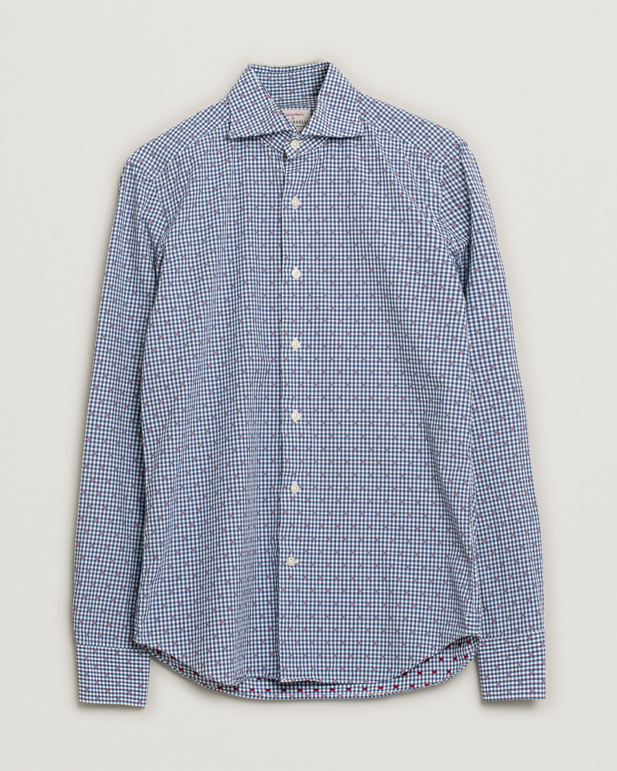 Men | Shirts | Pre-owned | Ghirardelli Small Check Cut Away Shirt Blue 39