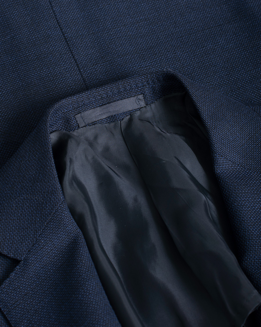 Men | Pre-owned Blazers | Pre-owned | Caruso Wool Hopsack Blazer Navy 52