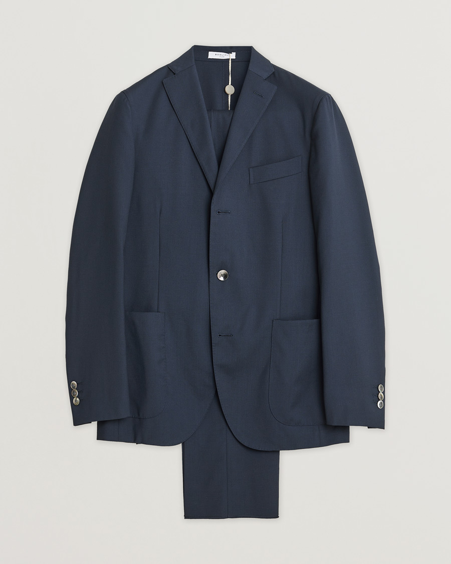 Boglioli K Dover Wool Suit Navy 46 at CareOfCarl.com