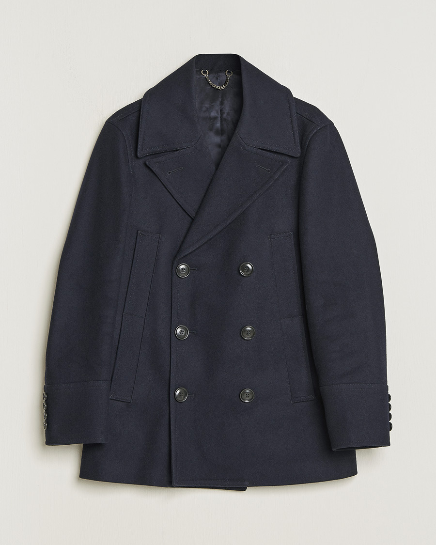 Men | Coats & Jackets | Pre-owned | Tiger of Sweden Peacoat Wool Navy 48