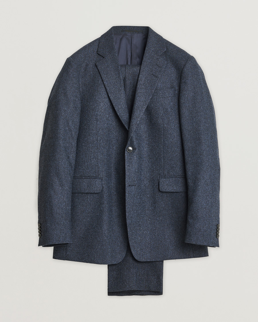 Men | Pre-owned Blazers | Pre-owned | Tiger of Sweden Justin Brushed Wool Suit Midnight Blue 50/52