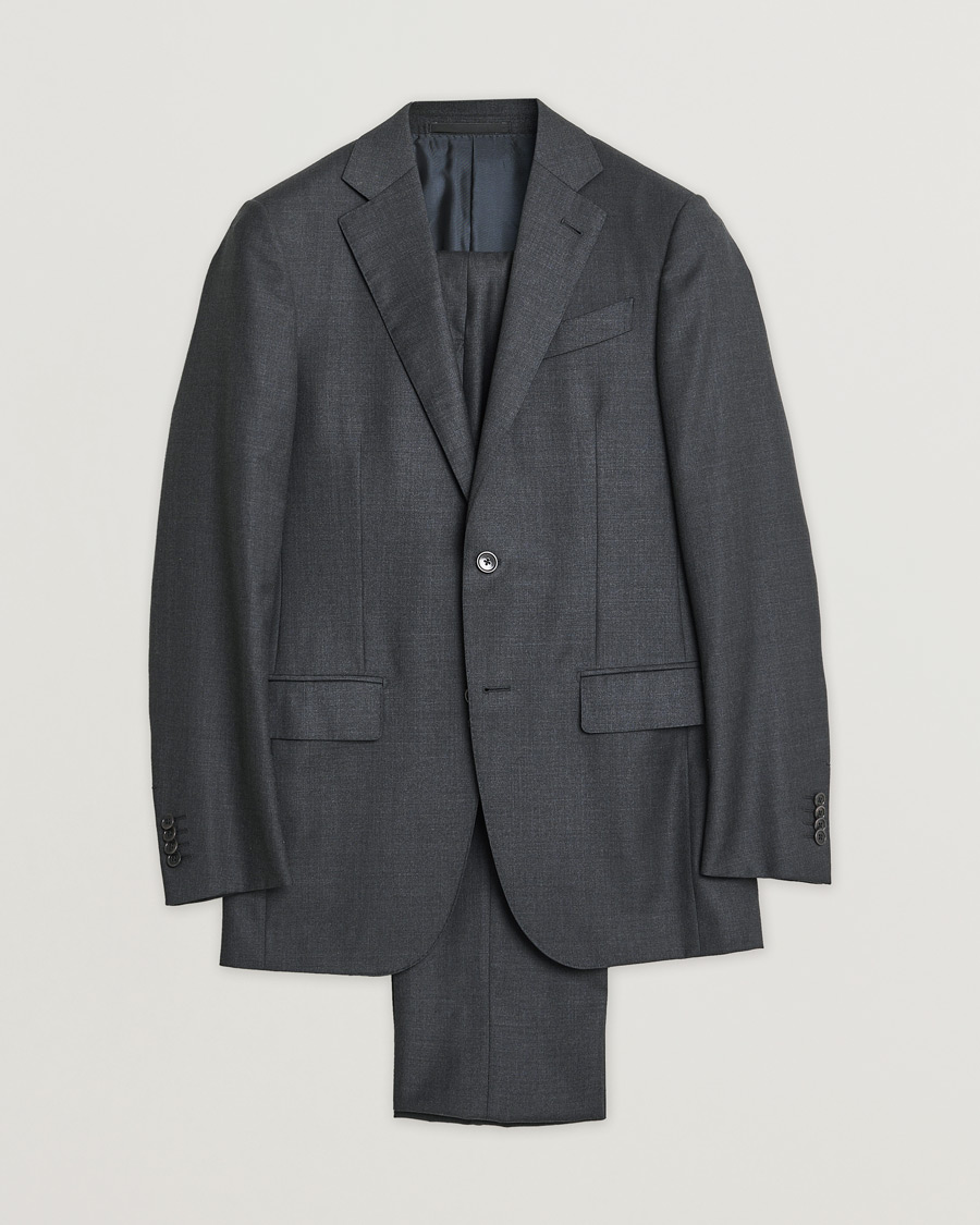Ermenegildo Zegna Wool Suit Grey 44 at CareOfCarl.com