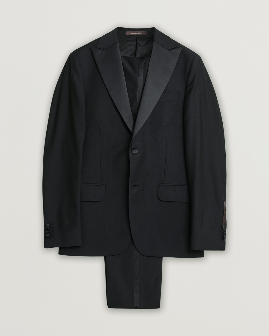 Men | Oscar Jacobson Elder & Denz Wool Tuxedo Black 46 | Pre-owned | Oscar Jacobson Elder & Denz Wool Tuxedo Black 46