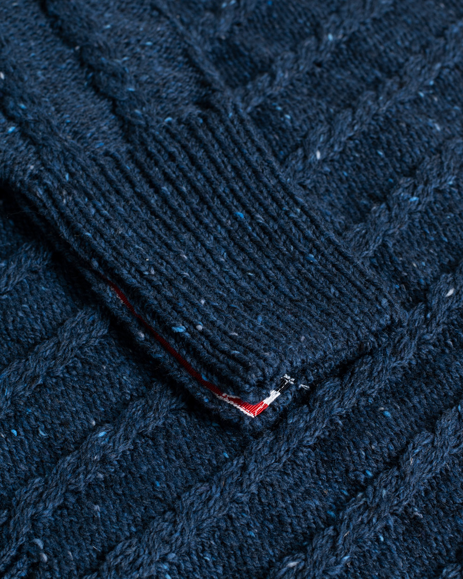 Herr |  | Pre-owned | Thom Browne Donegal Cable Sweater Blue