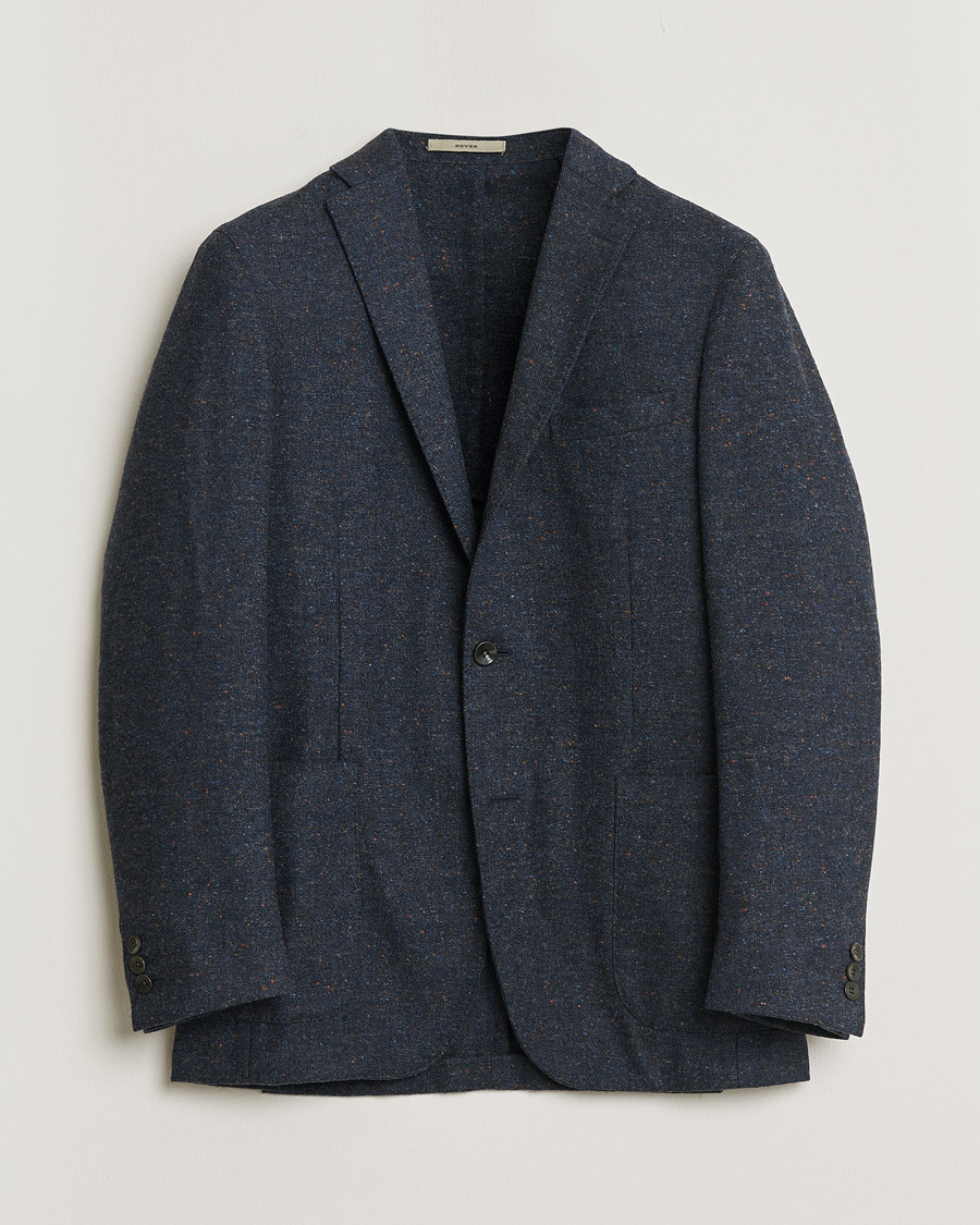 Men | Pre-owned Blazers | Pre-owned | Boglioli Dover Wool Blazer Navy Melange 48