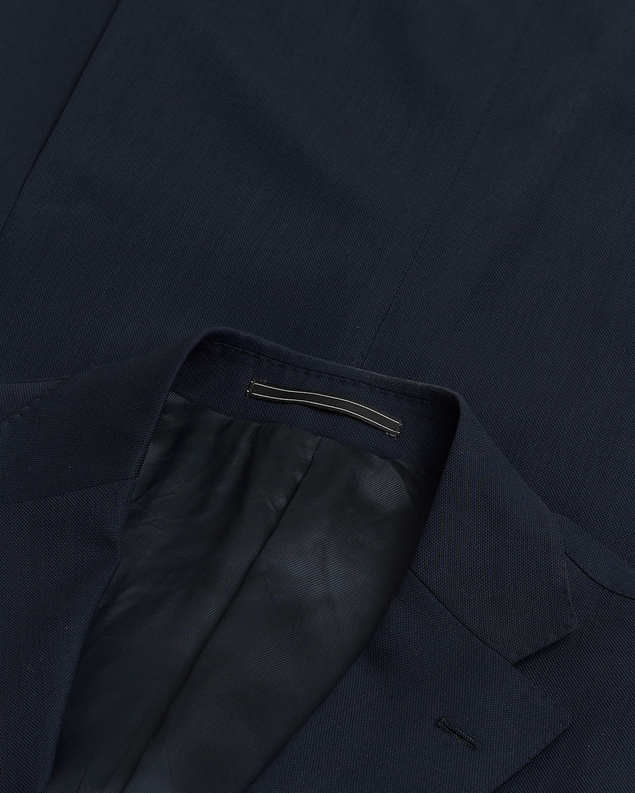 Corneliani Wool Hopsack Blazer Navy 48 at CareOfCarl.com