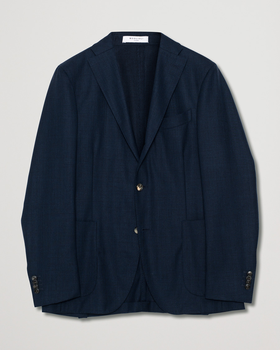 Men | Blazers | Pre-owned | Boglioli K Jacket Wool Hopsack Blazer Navy