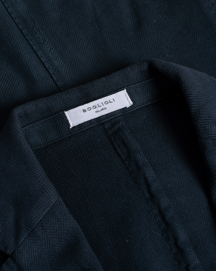 Men | Blazers | Pre-owned | K Jacket Herringbone Blazer Navy 48