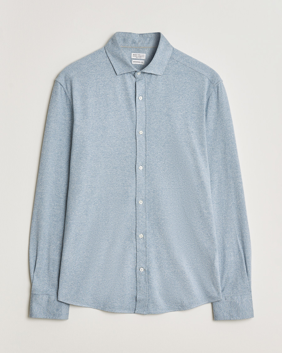 Men | Brunello Cucinelli Lightweight Jersey Shirt Light Blue L | Pre-owned | Brunello Cucinelli Lightweight Jersey Shirt Light Blue L