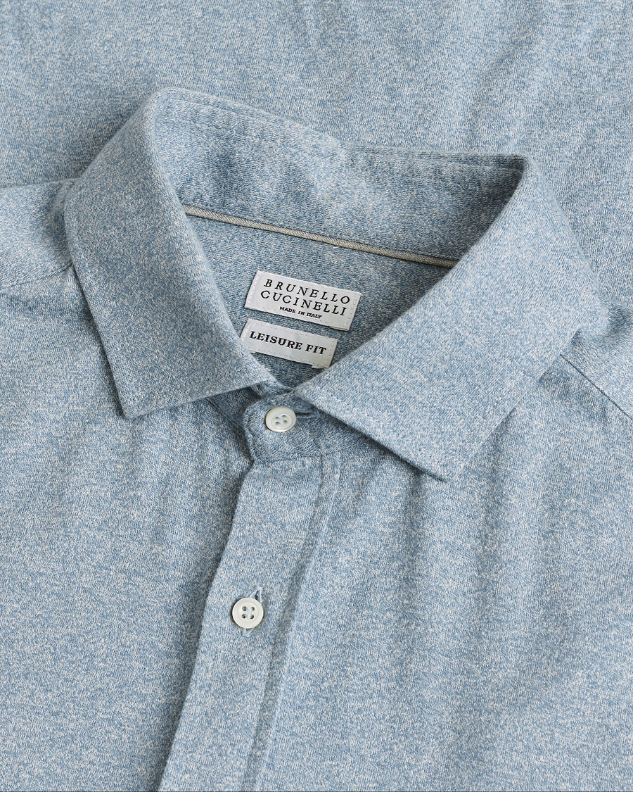Brunello Cucinelli Lightweight Jersey Shirt Light Blue L at