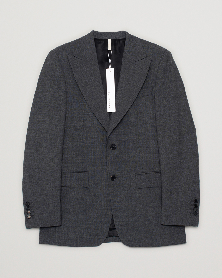 Men | Blazers | Pre-owned | Sunflower Single Breasted Wool Blazer Antracite