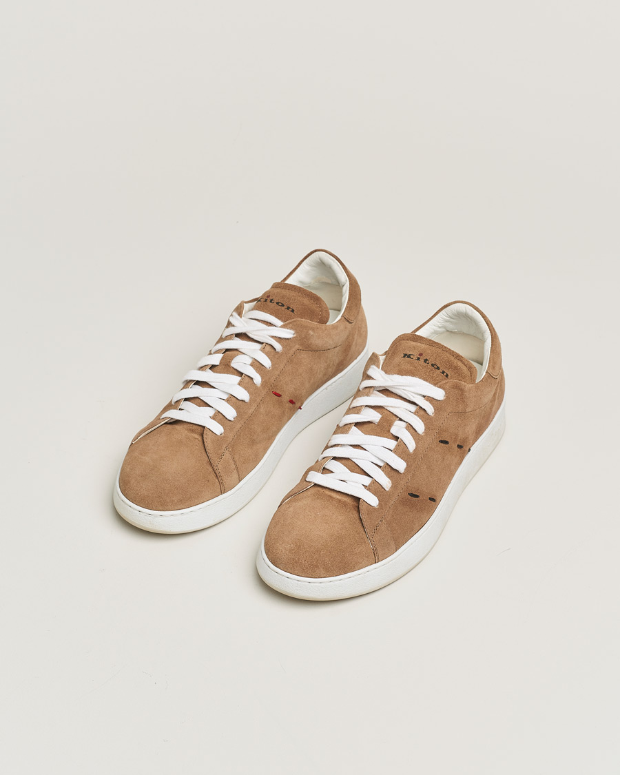 Men | Kiton Plain Sneakers Dark Brown Suede | Pre-owned | Kiton Plain Sneakers Dark Brown Suede