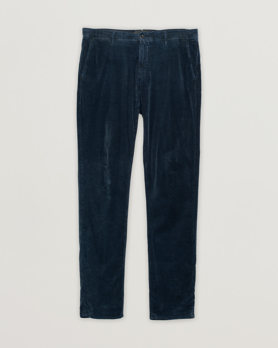 Men | Trousers | Pre-owned | Incotex Slim Fit Leisure Cord Slacks Navy