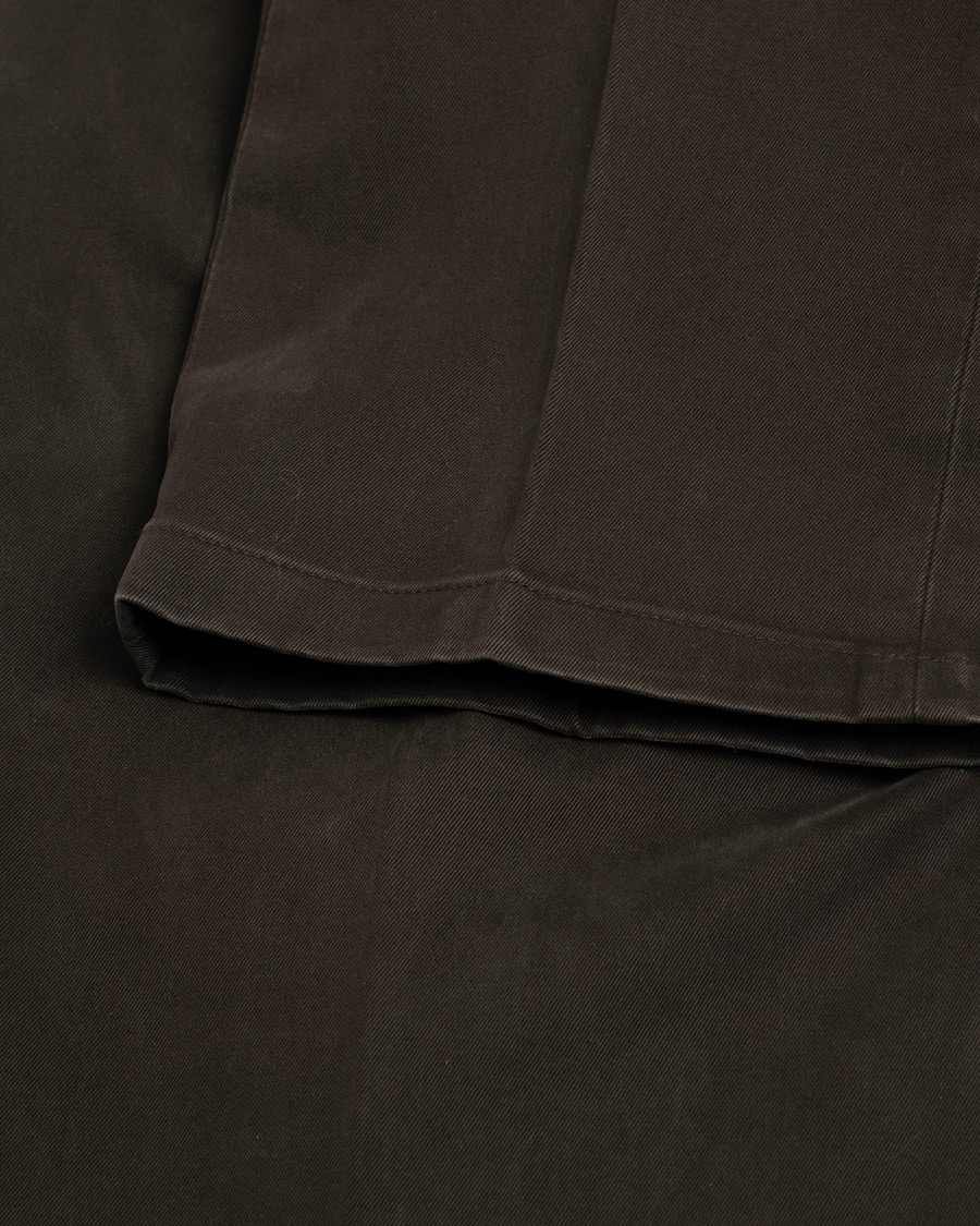 Men | Trousers | Pre-owned | Incotex Slim Fit Cotton Stretch Chinos Dark Brown