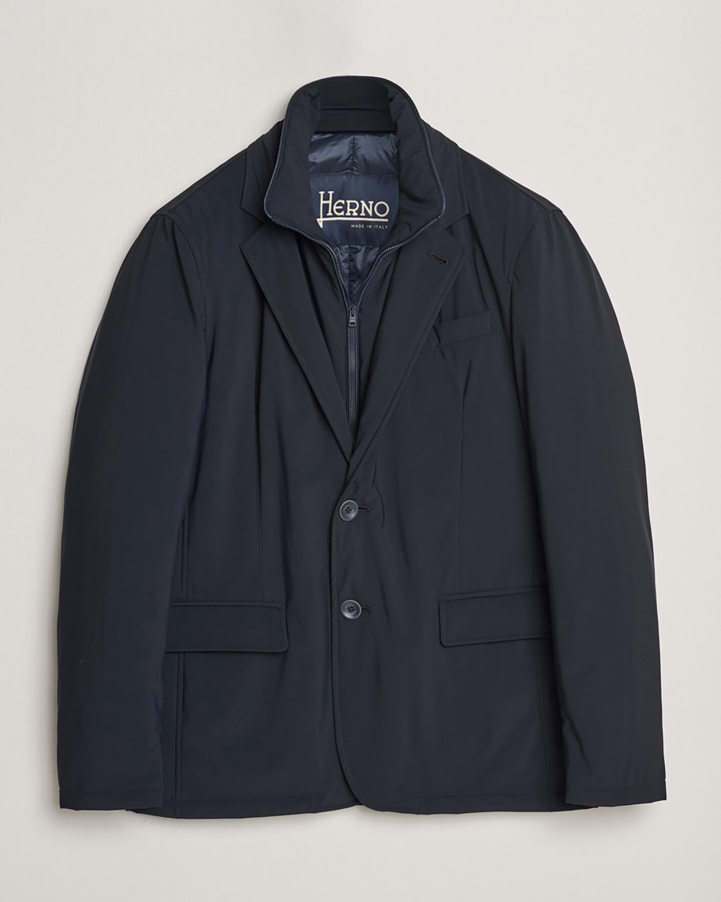 Men | Pre-owned Coats & Jackets | Pre-owned | Herno Nylon City Blazer Navy 50