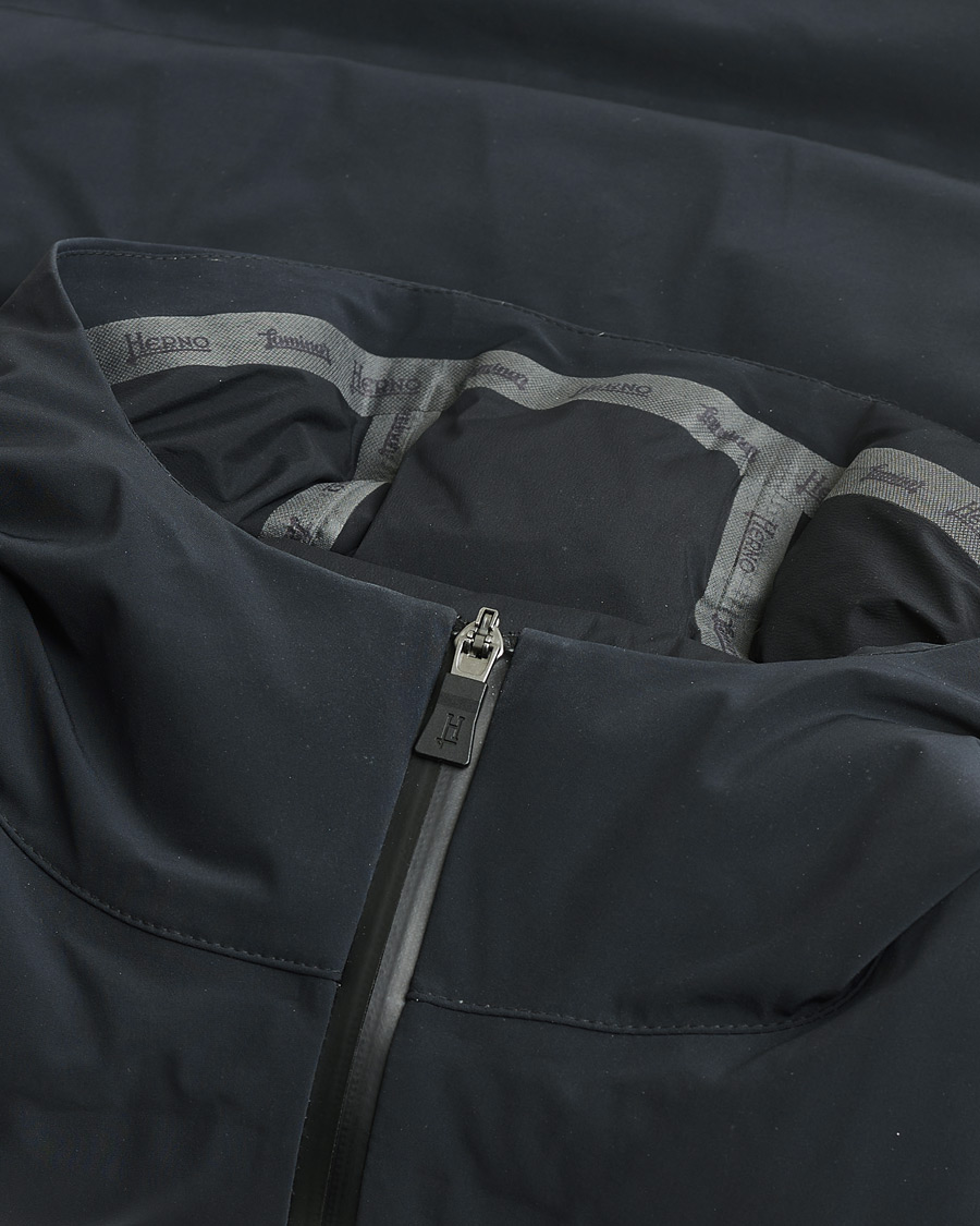 Men | Pre-owned Coats & Jackets | Pre-owned | Herno Laminar Stretch Nylon Down Jacket Navy 46