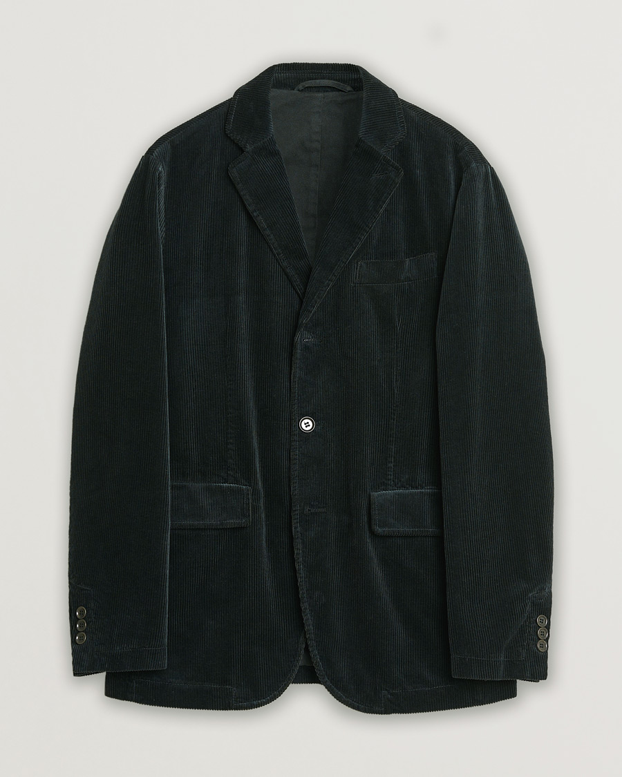 Men | Aspesi Corduroy Blazer Emerald S | Pre-owned | Aspesi Corduroy Blazer Emerald S