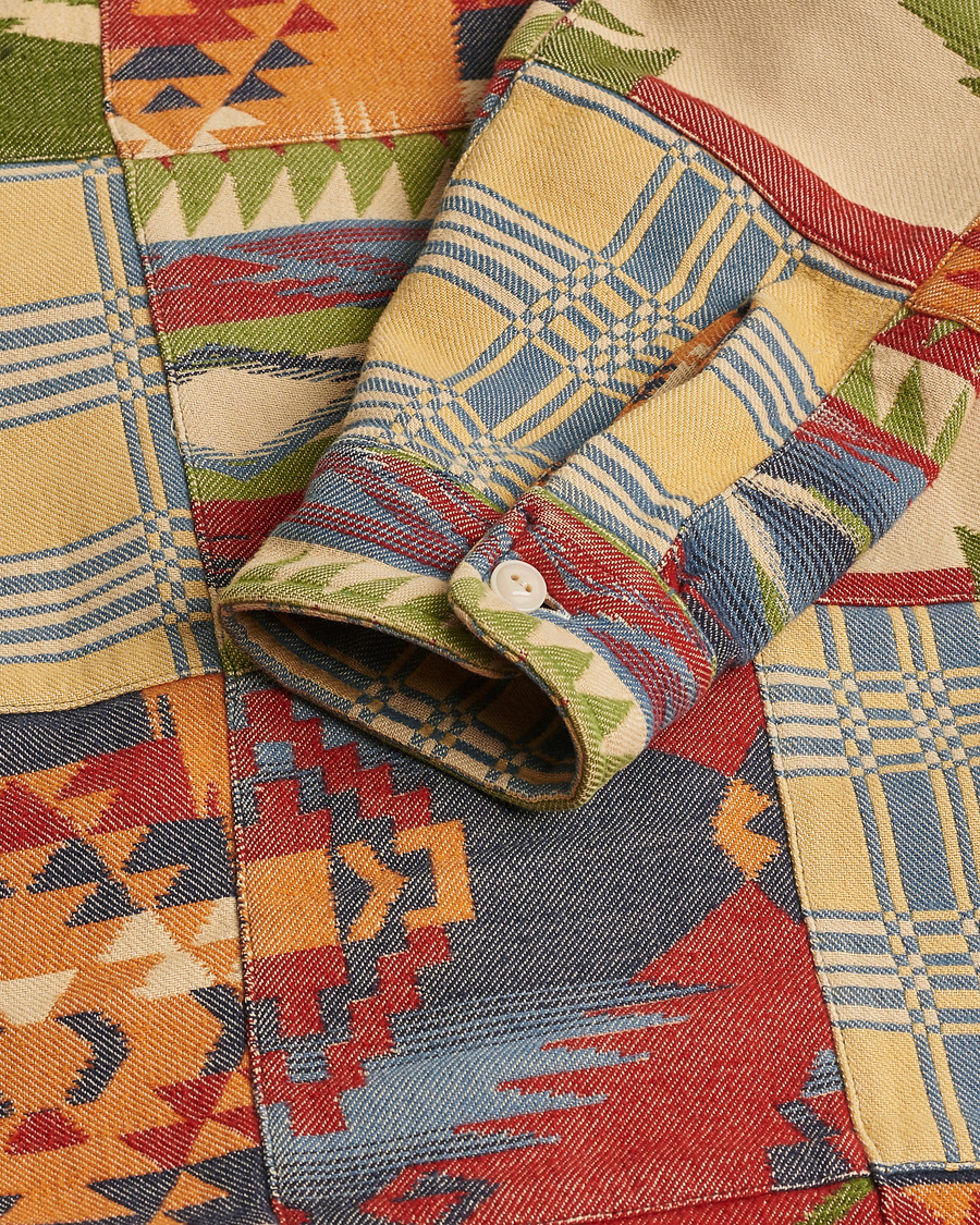 Men | Shirts | Pre-owned | RRL Matlock Patchwork Workshirt Red/Multi M