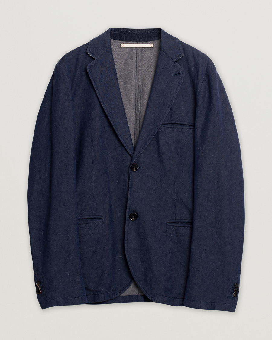 Men | Pre-owned Blazers | Pre-owned | Montedoro Unconstructed Denim Blazer Blue 52