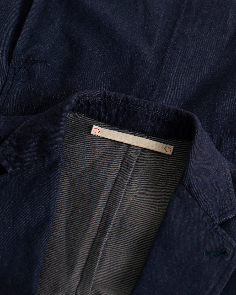 Men | Pre-owned Blazers | Pre-owned | Montedoro Unconstructed Denim Blazer Blue 52