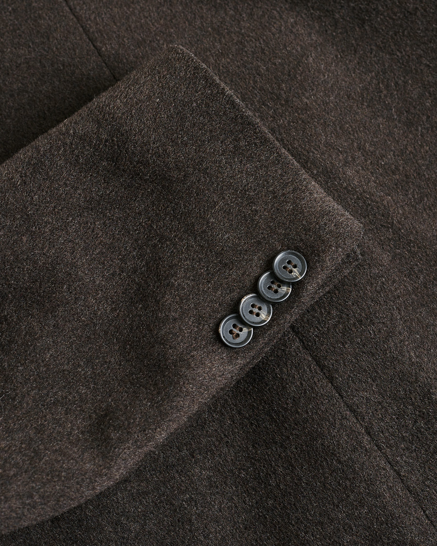 Men | Oscar Jacobson Sebastian Wool/Cashmere Double Breasted Coat Brown 48 | Pre-owned | Oscar Jacobson Sebastian Wool/Cashmere Double Breasted Coat Brown 48