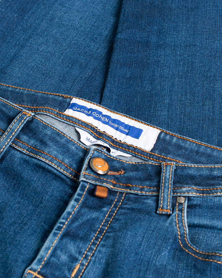 Men | Jeans | Pre-owned | Jacob Cohën Nick Slim Fit Stretch Jeans Mid Blue