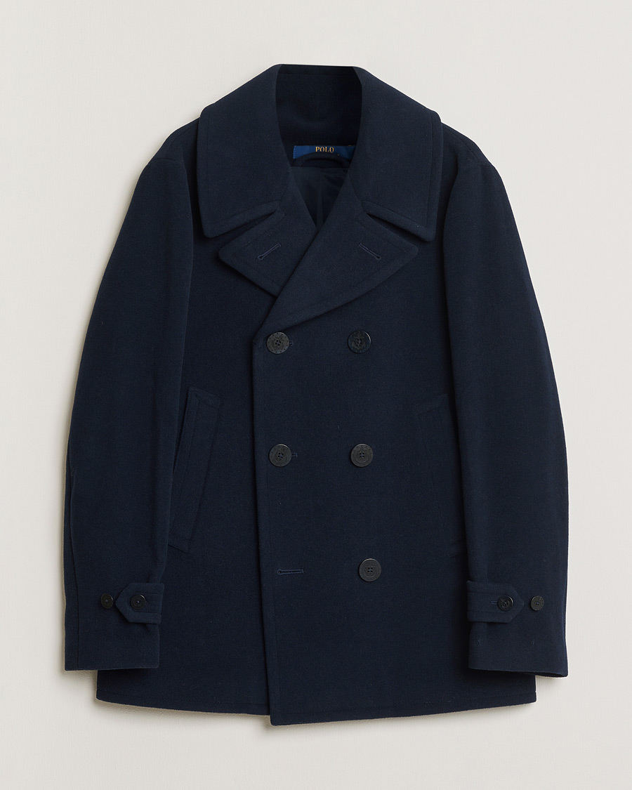 Men | Pre-owned Coats & Jackets | Pre-owned | Polo Ralph Lauren Wool Peacoat Navy M