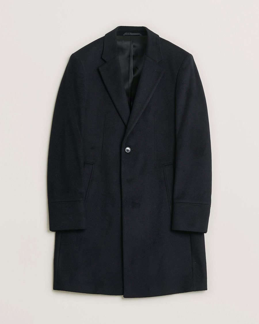 Men | HUGO Cashmere Coat Black 46 | Pre-owned | HUGO Cashmere Coat Black 46