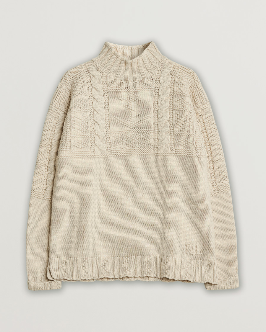 Men | Pre-owned Sweaters & Knitwear | Pre-owned | Polo Ralph Lauren Wool Knitted Aran Rollneck Cream