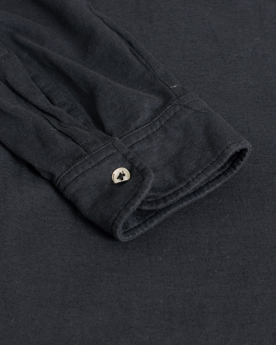 Men | Sweaters & Knitwear | Pre-owned | Massimo Alba Long Sleeve Polo Washed Black S
