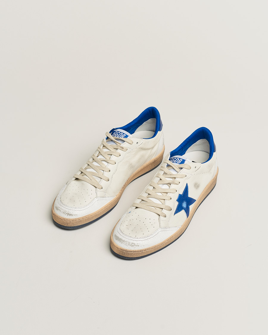 Men | Golden Goose Ball Star Sneakers White/Blue | Pre-owned | Golden Goose Ball Star Sneakers White/Blue