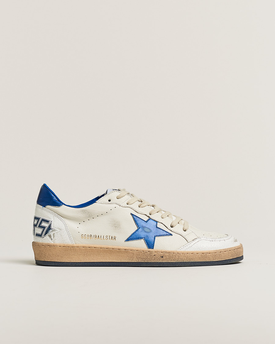 Men | Golden Goose Ball Star Sneakers White/Blue | Pre-owned | Golden Goose Ball Star Sneakers White/Blue