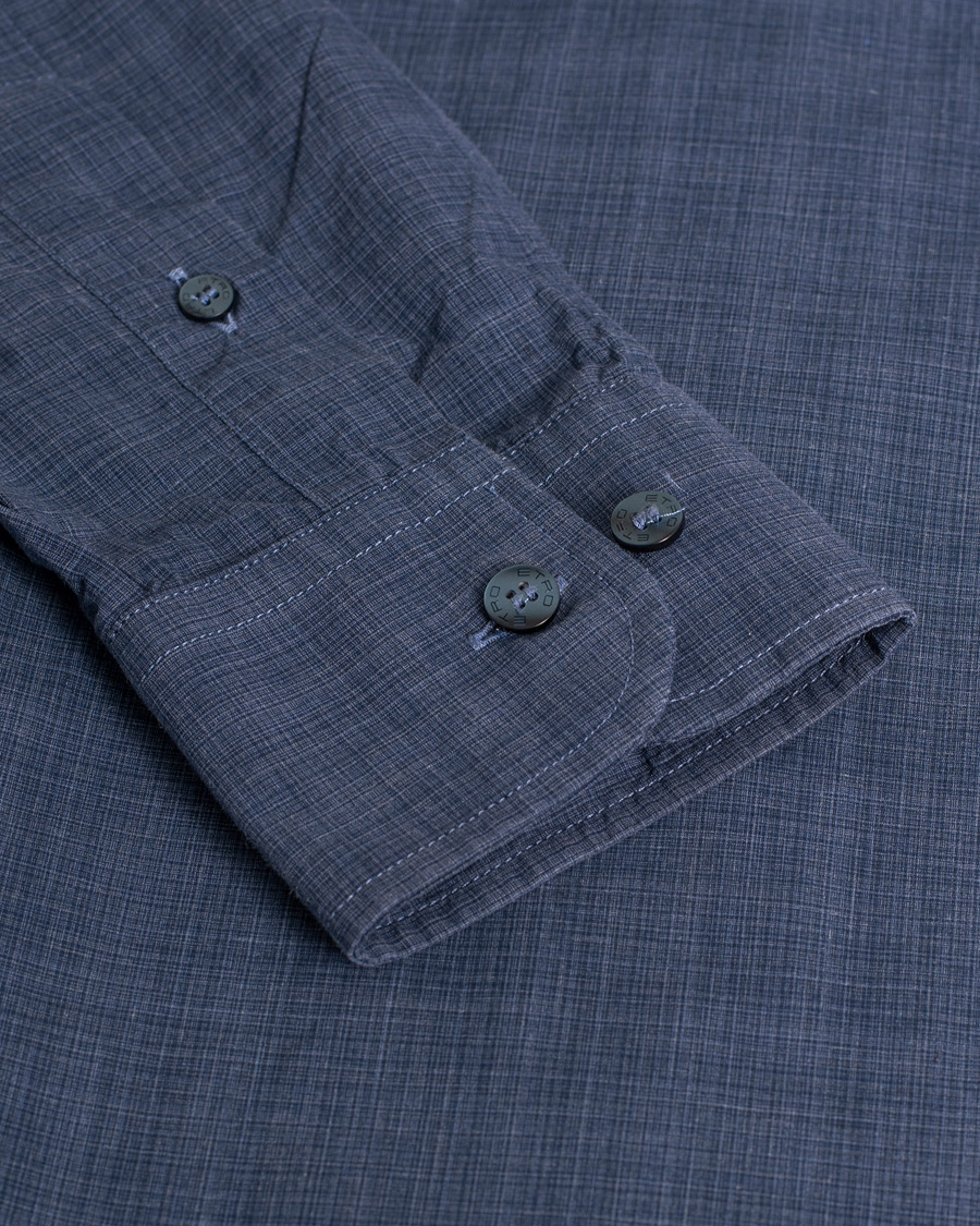 Herr |  | Pre-owned | Slim Fit Checked Cotton Shirt Blue 38 - S