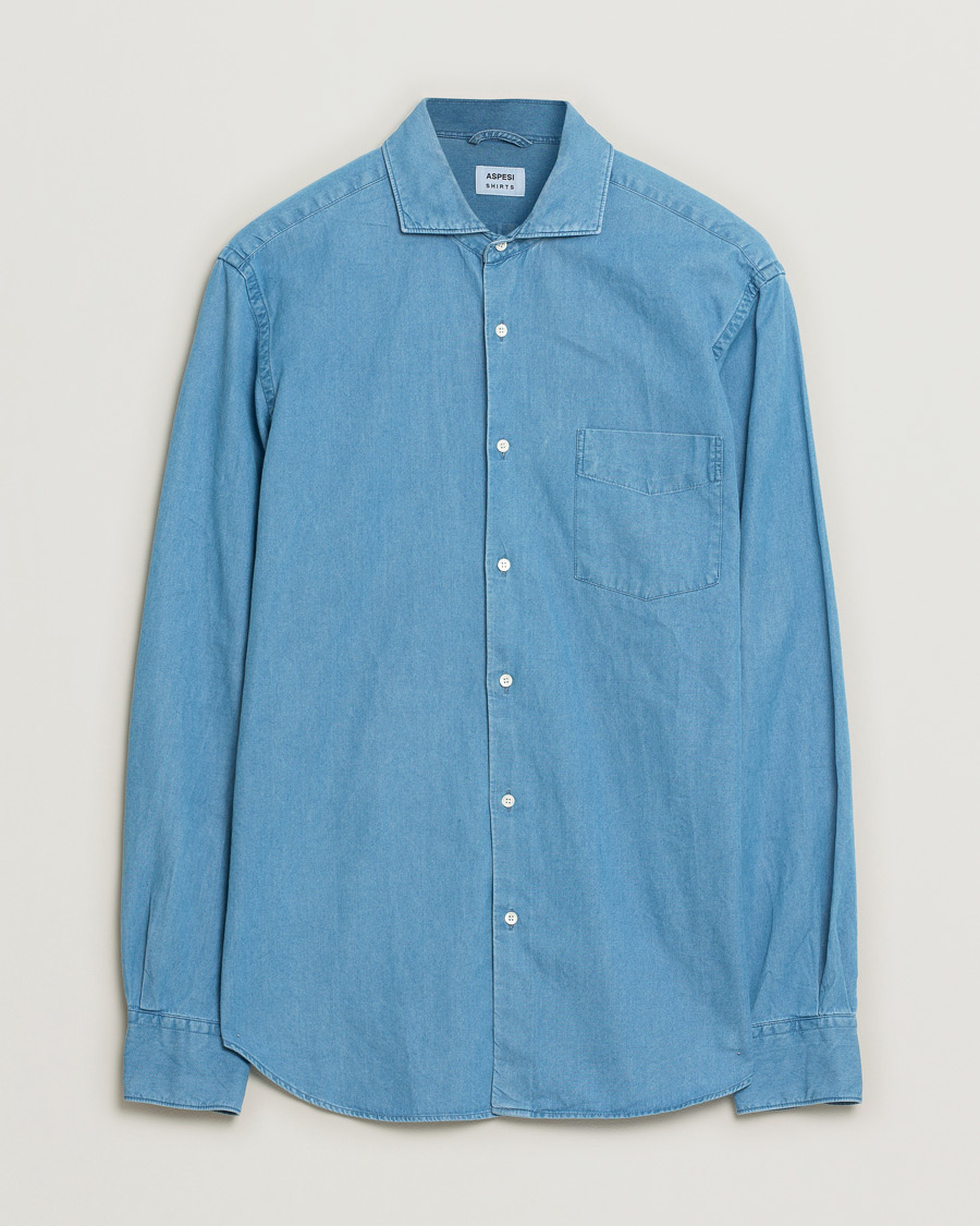Men | Shirts | Pre-owned | Aspesi Casual Denim Shirt Indigo 42 - L