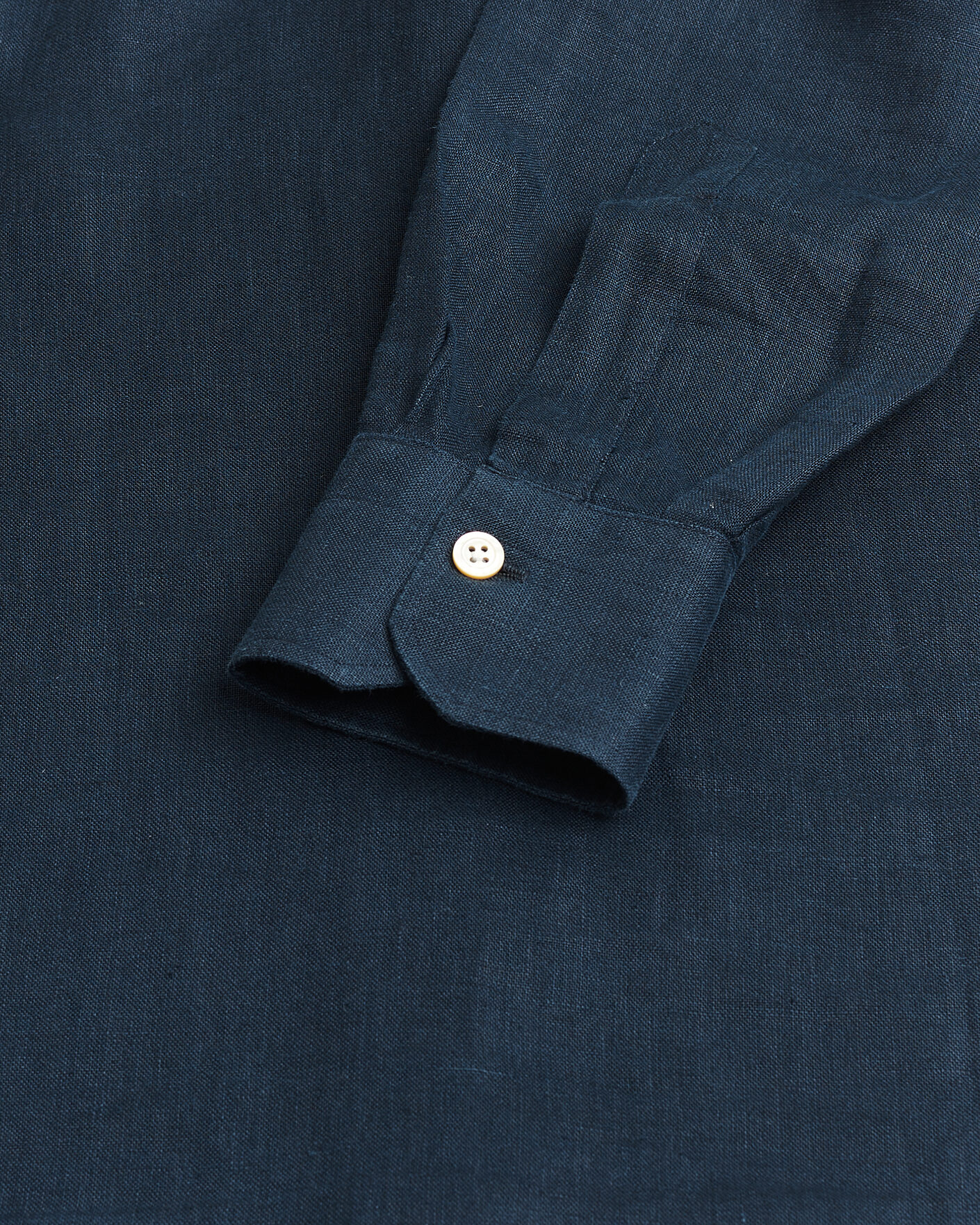Men | Pre-owned Shirts | Pre-owned | Kiton Linen Sport Shirt Navy 38 - S