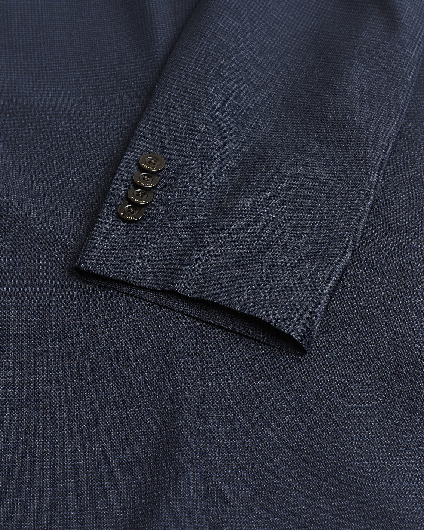 Men | Pre-owned Blazers | Pre-owned | Boglioli K Jacket Check Wool & Silk Blazer Navy 54