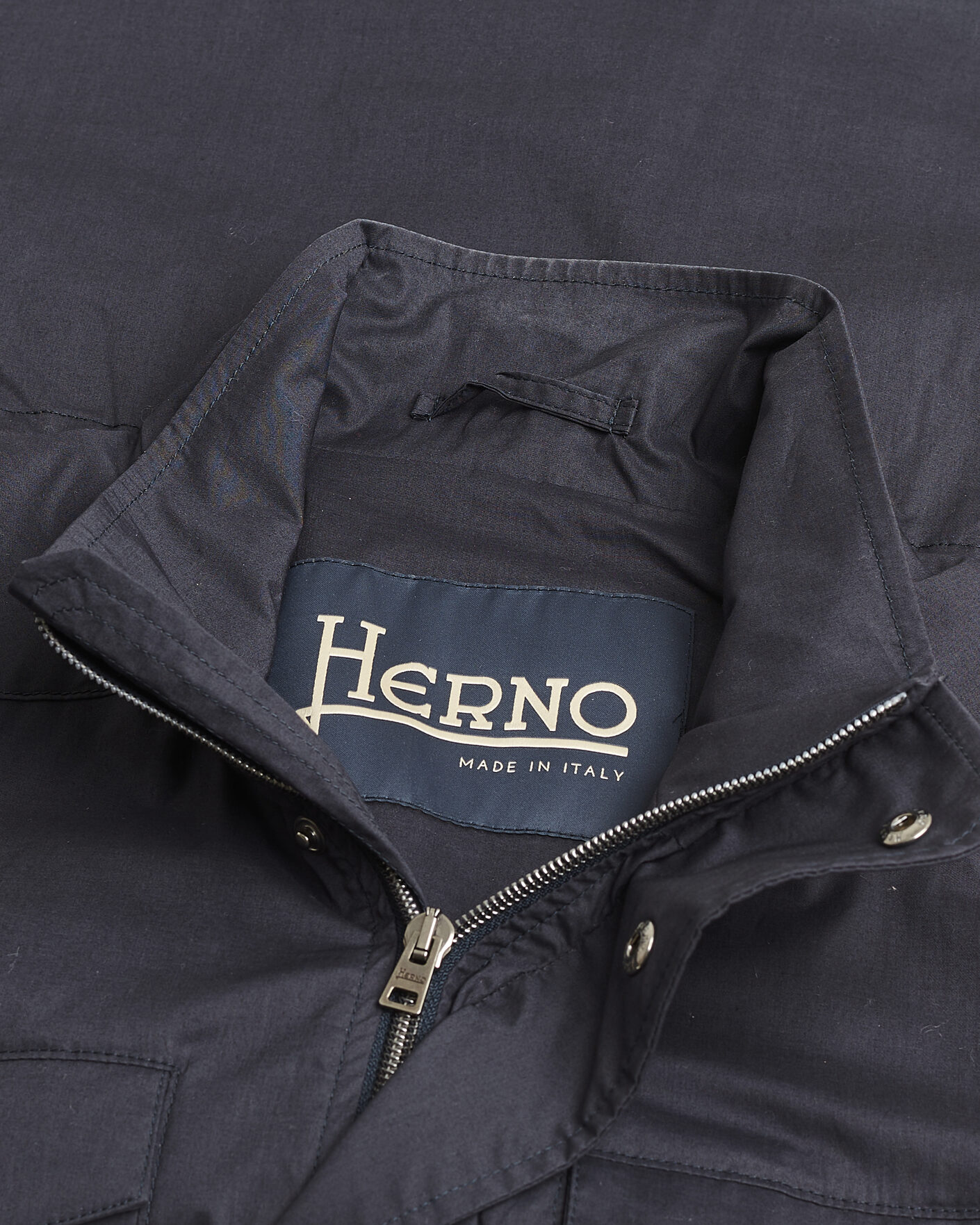 Men | Pre-owned Coats & Jackets | Pre-owned | Herno Lightwieght Cotton Field Jacket Navy 50