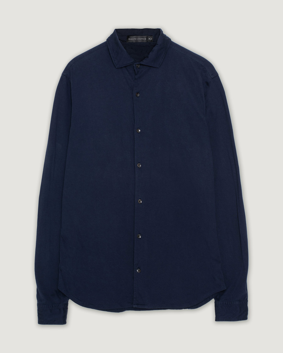 Men | Shirts | Pre-owned | Ralph Lauren Black Label Jesery Shirt Navy M